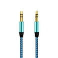 thumbnail image 2 of Opvise 1m Braided 3.5mm AUX Male to Male Stereo Audio Adapter Cable for PC DVD Speaker, 2 of 8