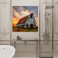 thumbnail image 4 of Wall Art Prints, Farmhouse Orange Gold Framed Canvas Prints for Bedroom Living Room Bathroom Office, Country Vintage Shabby Barn Gallery Wrap Wall Art Poster for Gifts Home Decor 16"x16", 4 of 9