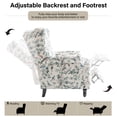 thumbnail image 2 of DREAMSIDEA Push Back Recliner Chair Living Room, Wingback Reclining Sofa Chair, Fabric Floral Recliner Reading Chair with Footrest for Living Room/Office/Apartment, Bird, 2 of 5