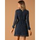 thumbnail image 5 of Dde San Patricio GargantilDe Mujer Con Cuello En V Vintage Acampanado Dorado Metálico Brillante EstrelVestido Acampanado Azul oscuro XS, 5 of 6