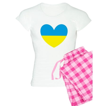 

CafePress - I Stand With Ukraine Heart Pajamas - Women s Light Pajamas