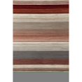 thumbnail image 1 of 841864107807 Tapis d'Art 2 x 4 Pi. Collection Bastille Tapis Tissé à Rayures, Rouge, 1 of 1
