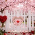 thumbnail image 4 of Valentine's Day Decoration, Valentine's Wooden Hanging Sign, Heart Flower Bow Butterfly Decoration for Front Door, Welcome Wood for Valentines Home Door Porch Window Wall Decor, 4 of 5
