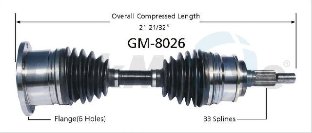 Detroit Axle Complete Front Left & Right CV Axle Shaft Assembly USA Made 2 2007 Classic Pair for 1999 2000 2001 2002 2003 2004 2005 2006 Chevy Sliverado 1500 4x4 / GMC Sierra 1500 4x4 