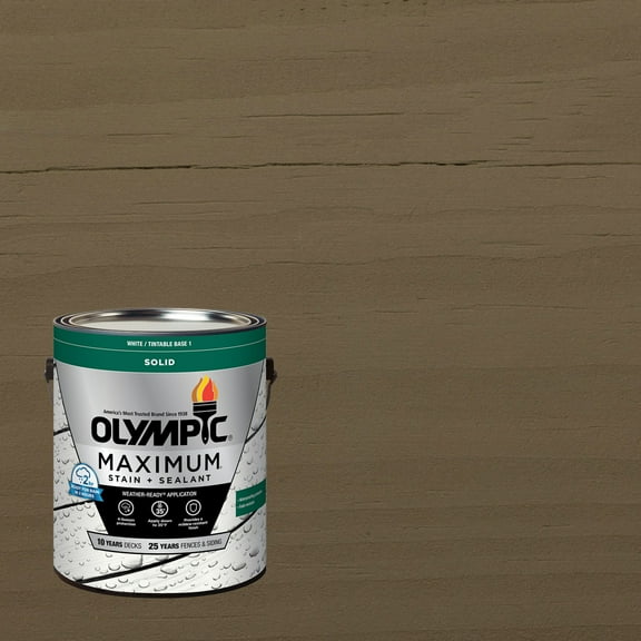 Olympic Maximum 1 Gallon SC-1036 Granite Solid Color Exterior Stain and Sealer in One