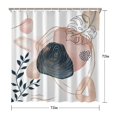 thumbnail image 5 of Boho Floral Shower Curtain 72x72 Inches - Tropical Leaves, Vintage Botanical Print, Waterproof Fabric for Chic Bathroom Decor, Modern Farmhouse & Bohemian Style, 5 of 5