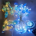 thumbnail image 5 of Cadena de luces de la serie marina con temática náutica, caballito de mar, caracola, estrella de mar, red de pesca, luces decorativas para habitación, 5 of 5