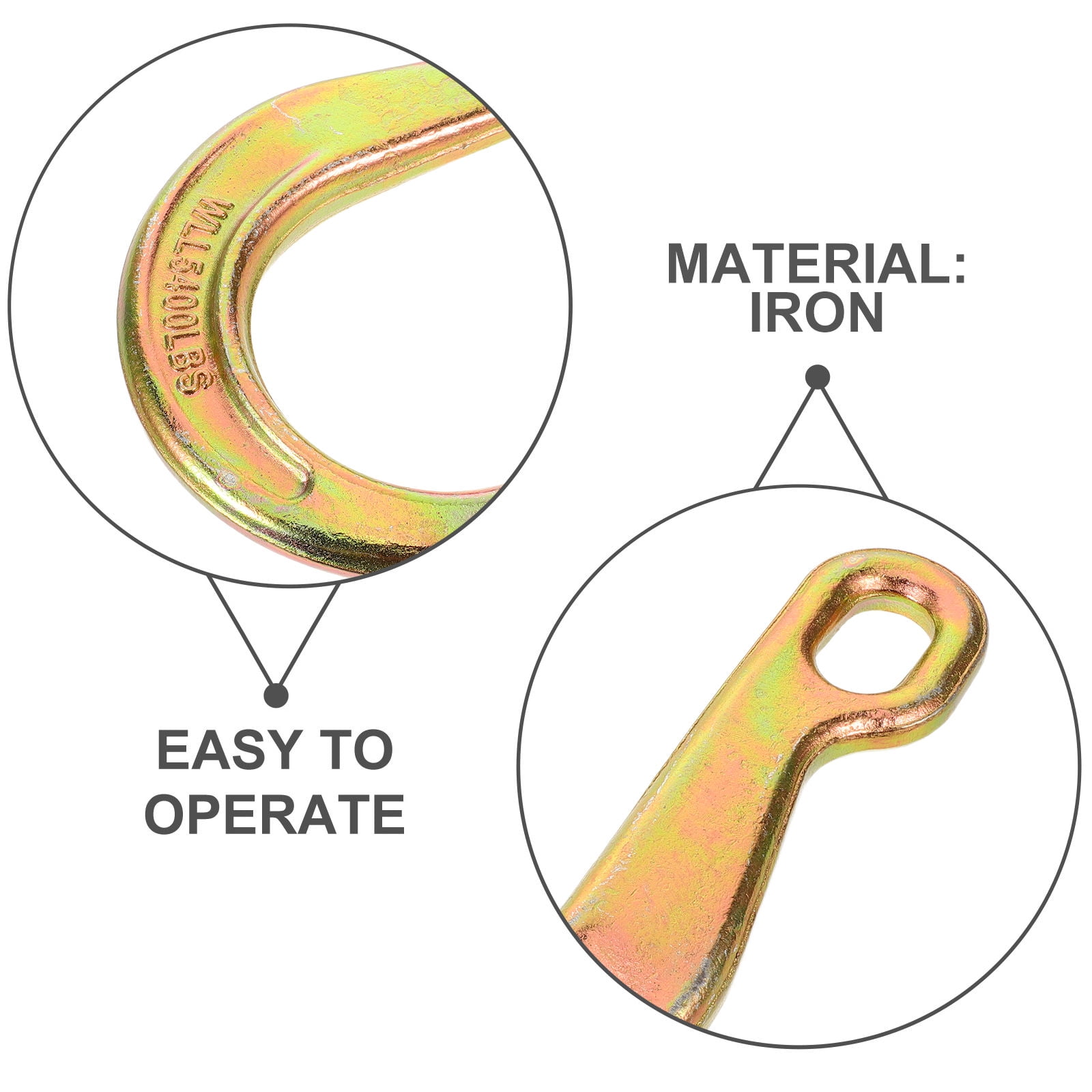 YOSADIER Heavy Duty J Hooks for Towing Trucks Tractors Versatile Easy Install Accessories