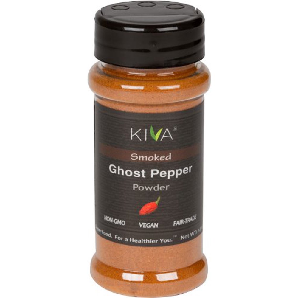 Kiva Gourmet Smoked, Ghost Chili Pepper Powder Vegan, NonGMO