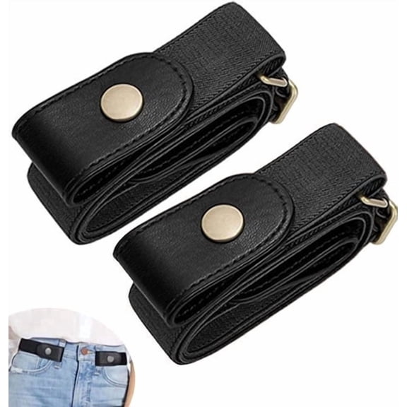 No Buckle Belt for Men and Women, Buckless Belt Loops, Elastic Stretch Belt