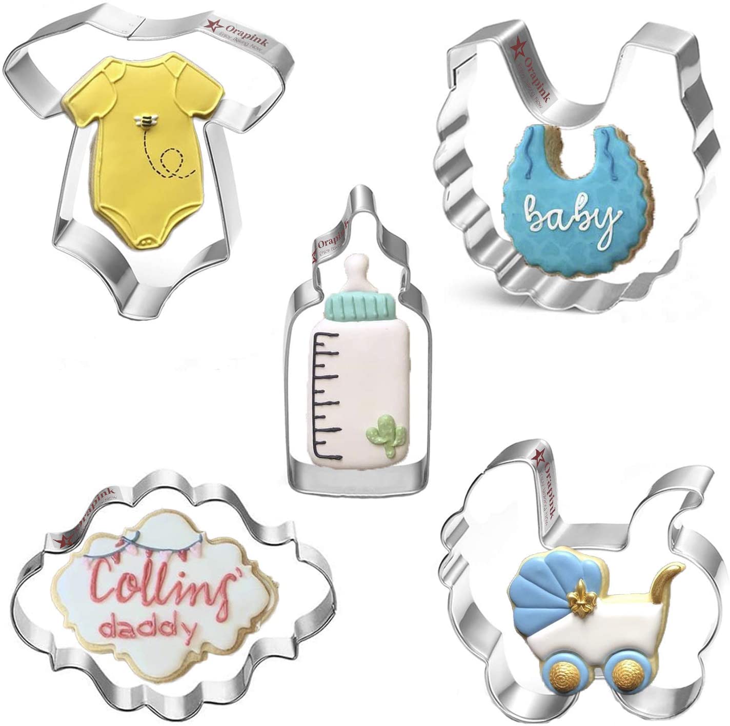 R&M Baby Bodysuit Cookie Cutter – 4 Inch Stainless Steel, Gift Carded, For Baby Showers & Birthdays