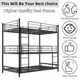 thumbnail image 6 of Alvantor Triple Bunk Bed for Kids Teens, Metal Twin Over Twin Over Twin Bed Framewith Ladders and Safety Guardrails Black, 6 of 8