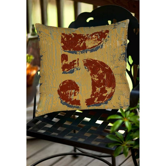 Thumbprintz Vintage Numbers V Indoor Outdoor Pillow Walmart Com
