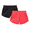 Black Soot/ Begonia Pink, variant on Girls Active Core Shorts, 2-Pack, Sizes 4-18 Plus