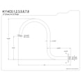 thumbnail image 2 of Kingston Brass K114C8 14-Inch Shower Arm with Round Flange in Brushed Nickel, 2 of 4