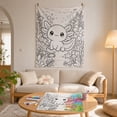 thumbnail image 7 of Linnome Coloring Blanket for Washable Polyester Throw - Reusable Large Coloring Mat Creative Art Activity - Fun Color-In Blanket for Teens Home Playroom Gift, 7 of 7