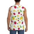 thumbnail image 4 of Bixox Men's Strawberry and Lemon Printed Shirt Sleeveless Fitness Tank Top-Large, 4 of 7