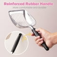 thumbnail image 3 of Sturdy Stainless Steel Cat Litter Scoop with Reinforced Comfort Handle, Heavy Duty Scoop with Double Mesh Design, Black, 3 of 11