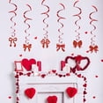 thumbnail image 4 of Ohufall Sparkling Bow Swirl Ceiling Pendant Hanging Decorations For Valentines Day Party And Holiday Celebrations, 4 of 4