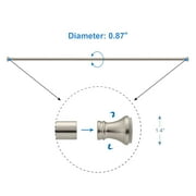 AmazerBath Shower Curtain Rods Tension Adjustable , 42-72 inches Rust-Resistance Shower Curtain Rods for Bathroom, Spring Tension Shower Rods No Drill, Nickel