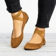 thumbnail image 3 of Dakaela Women's Dance Flats Shoes Elastic Ankle Straps Balleria Slip on Loafers with Back Zipper Size 6-9, 3 of 6