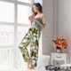 thumbnail image 5 of Balery Bees and Flower Pantalones de pijama para mujer, pijamas ultraligeros, pantalones de estar por casa-Small, 5 of 6