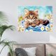 thumbnail image 4 of Cuadros Decorativos DIY Cat in Basket Kit de pintura al óleo digital Pintura acrílica por números Decoración de pared Tmvgtek embutido en tela, 4 of 9