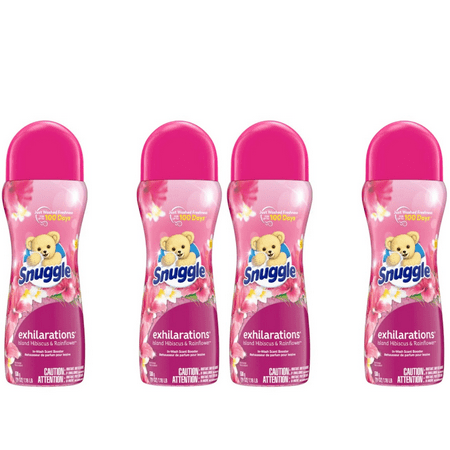 Snuggle Exhilarations Up To 100 Days Of Freshness Tropical Floral Scent In-Wash Laundry Scent Booster Beads, Island Hibiscus &Amp; Rainflower, 538G (19 Oz), 4 Count, 4 Pack