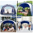 thumbnail image 6 of Easy Beach Tent Pop Up Canopy UPF50+ Tent with Side Wall, Ground Pegs, and Stability Poles, Sun Shelter Rainproof, Waterproof for Camping Trips, Backyard Fun, Party Or Picnics, Blue, 6 of 7