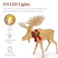 thumbnail image 3 of Best Choice Products 5ft 2-Piece Moose Family Lighted Christmas Yard Decor Set w/ 370 LED Lights, Zip Ties - Gold, 3 of 7