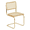 All-Natural, variant on Breuer Chair Company Marcel Breuer B32 Cesca Cane Cantilever Side Chair w/ Brass Steel Frame Black Wood & Black Cane (Made in Italy) by Furnish Theory