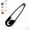 1pcsBlack, variant on Metal Safety Pin Hair Clip, Funny Shape Design Hair Stick Pin, For Rock Style Women'S Hair Accessories