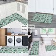 thumbnail image 5 of Green - Based Black and White Geometric Feather Pattern Kitchen Rugs Sets Of 2,Anti Fatigue Kitchen Mat Rugs Non Slip Washable,Decorative Kitchen Floor Mats for Kitchen,Sink,Laundry,17"x30"+17"x47", 5 of 7