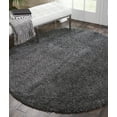 thumbnail image 6 of Nourison Malibu Shag Solid Shag Dark Grey 6'7" x ROUND Area Rug, (7' Round), 6 of 8