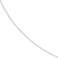 thumbnail image 4 of 14K White Gold Women's 18" 0.80mm Diamond Cut Cable Chain Necklace with 025 Gauage and a 5mm Spring Ring Quality Tag, 4 of 4