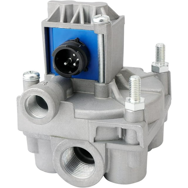 ABS Relay Valve, Compatible with Wabco 4721950330 Meritor S4721950330, 12V Trailer ABS Modulator Valve, Anti-Lock Braking System Valve Assembly, Emission Vacuum Connector Accessories