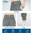 thumbnail image 4 of Nirlon Lightweight Joggers For Women - Athletic Womens Joggers With Pockets, Workout Leggings For Women - Breathable Stylish Womens Sweatpants For Gym And Yoga Pants (XL 26", MECharcoal), 4 of 5