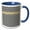 Blue/White, variant on 3drose, Gold and Black Chic Chevron Stripes, 11oz Mug