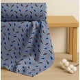 thumbnail image 4 of Soimoi Cotton Poplin Fabric Waves,Whale & Dolphin Ocean Printed Craft Fabric by The Yard 56 Inch Wide, 4 of 7