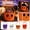 A Orange, variant on Halloween Basket, Purple Cotton Rope Trick Or Treat Basket, Woven Storage Basket with Skeleton Face Design, Halloween Candy Bucket with Handle, 9X7X6 Inch Portable Multi-Use
