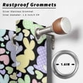thumbnail image 4 of Outdoor Curtains for Patio Waterproof, Cute Easter Pattern Grommet Gazebo Curtains Drapes for Porch, Pergola,Backyard,Outside, 2 Privacy Panels 54 x 95 Inch, Love Heart Rabbits Pattern Black, 4 of 9