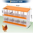 thumbnail image 1 of 8-Hole Chicken Coop Nesting Box with Ventilation, Galvanized Steel Laying Box for Hens & Ducks, 1 of 7