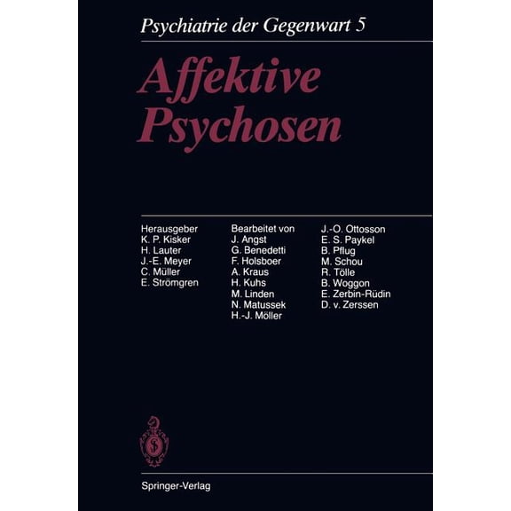 Affektive Psychosen: Band 5: Affektive Psychosen, (Paperback)