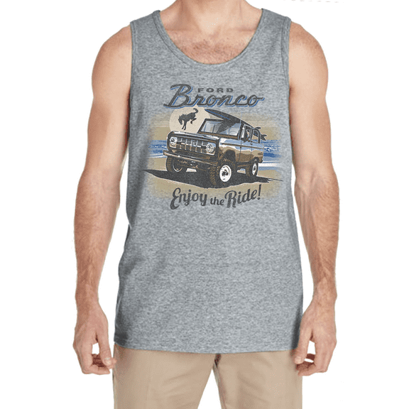 Mens Tank Tops Mens Shirts Ford Bronco Accessories T-shirt Sleeveless Muscle Tee