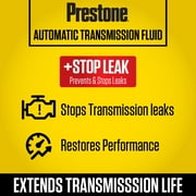 (2 pack) Prestone ATF + Stop Leak Automatic Transmission Fluid, 32 oz (1 Quart)