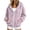 Purple, variant on Ghalytn Women's Sherpa Fleece Zip Up Hoodie Jacket, Oversized Long Sleeve Hooded Coat with Pockets