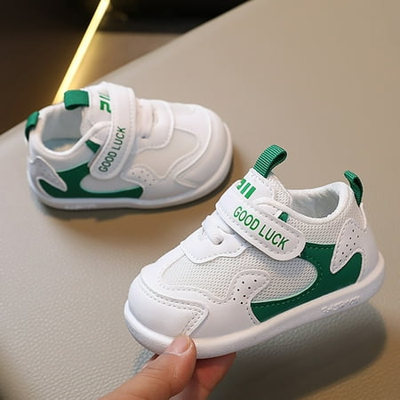 

eczipvz Toddler Shoes Autumn New Children Walking Shoes for Boys and Girls Baby Soft Sole Non Slip Breathable Sports Shoes Garnet Shoes (Green 15)