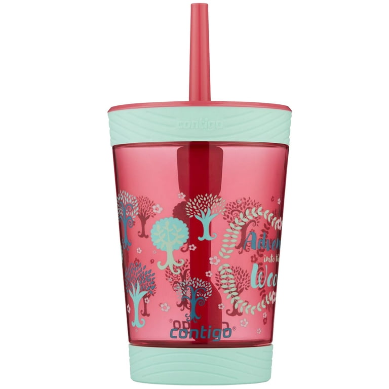  Contigo Kids Spill-Proof 14oz Tumbler with Straw and BPA-Free  Plastic, Fits Most Cup Holders and Dishwasher Safe, 2-Pack Strawberry Cream  & Blue Raspberry : Baby