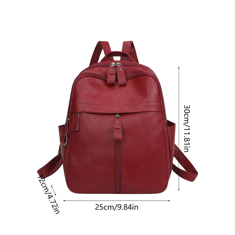 Genuine Leather Backpack Purse Daypack Laptop Compartment Travel Bag Alpine Swiss Olsen 13” Laptop Travel Backpack Genuine  main image 4
