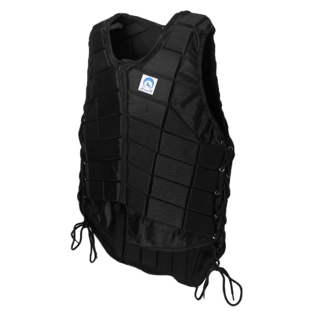 Wswqop Equestrian Riding Vest Safety Protective Vest Eventer Body Protector Black Women Women M